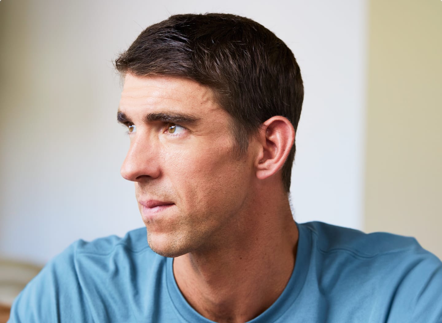 Portrait of Michael Phelps looking away