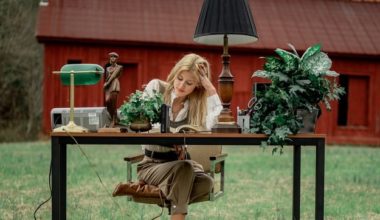 woman sitting at desk