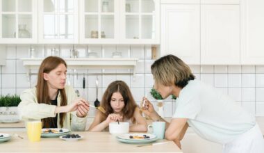 family eating together