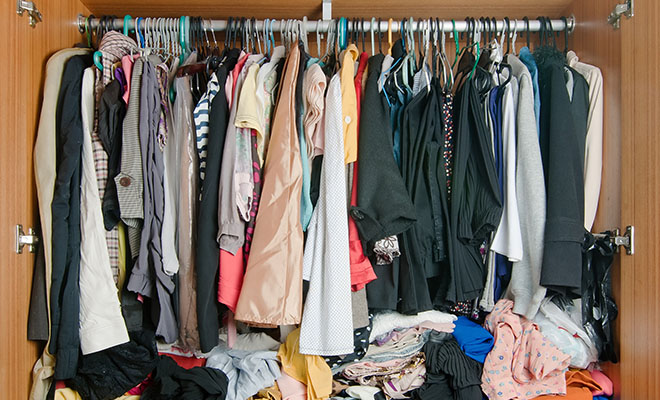 Cluttered closet