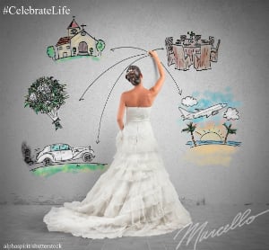 bride wedding planning drawing