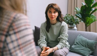 female patient talking to therapist