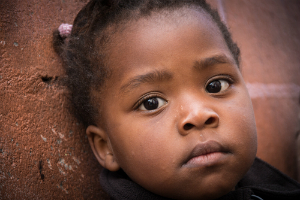 young black girl sad