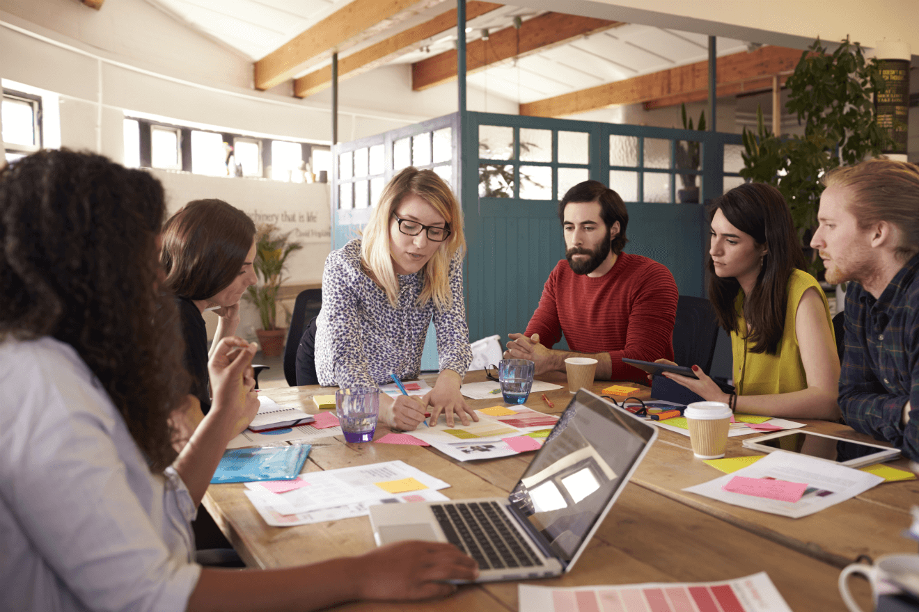 millennials meeting open office