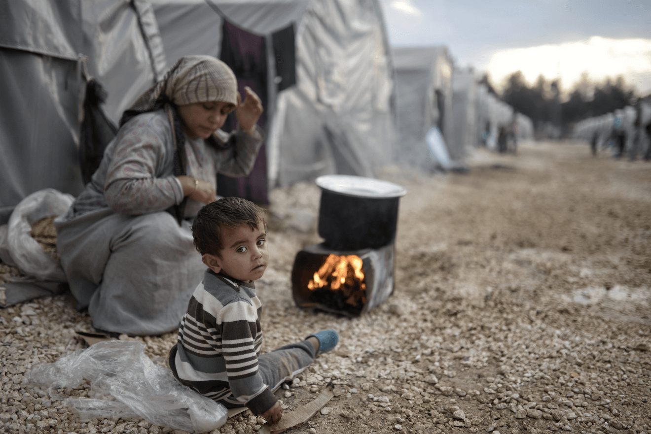 syrian refugees mother child